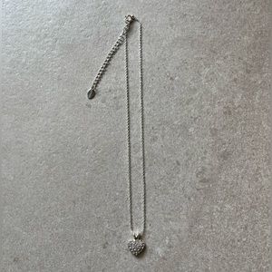 Silver heart pendant necklace